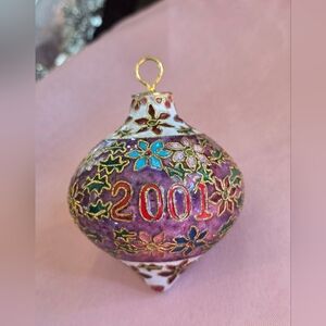 Vintage 2001 Holiday Ornament Cloissone